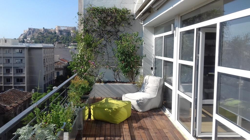 Ferienwohnung Hidesign Athens Art Loft Penthouse Acropolis View Exterior foto